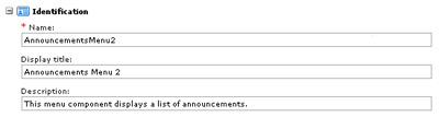 Fields to edit Name, Display title, and Description.