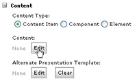 the content section of the edit shared settings menu