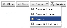 Save and close drop down window