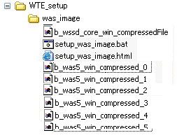 Files in the was_image directory for WSED
