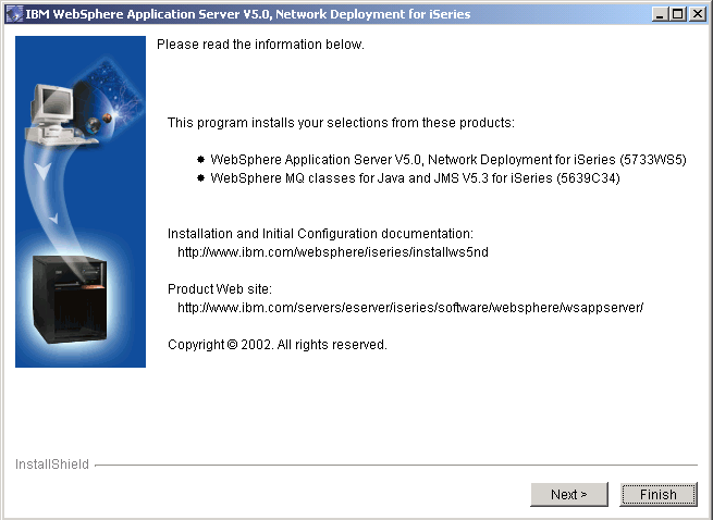 Network Deployment remote installation welcome screen