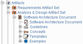Screenshot of an artifact and it's supporting content pages in the treebrowser