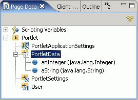 Page Data view with <a href=