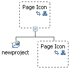 Adding a project icon before an existing page icon.