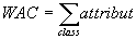 Weighted attributes per class