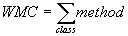 Weighted methods per class formula