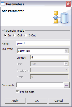 Stored procedure parameter name