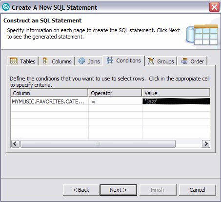 SQL Assist condition