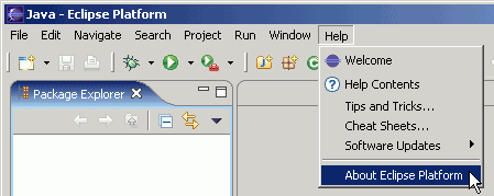 Help/About Eclipse Platform
