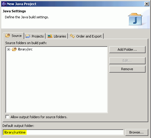 Specify default output folder