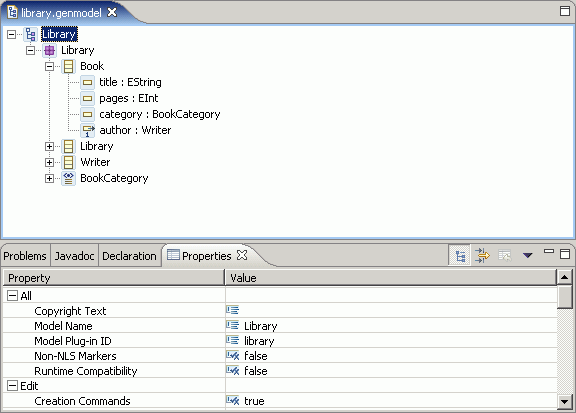 Generator model properties