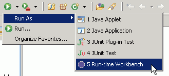 Run/Run As/Run-time Workbench