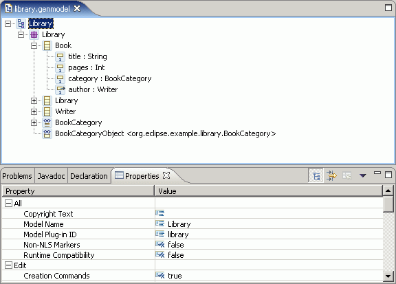 Generator model properties