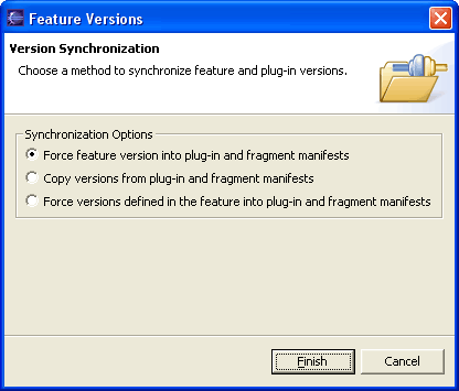 Feature version synchronization wizard