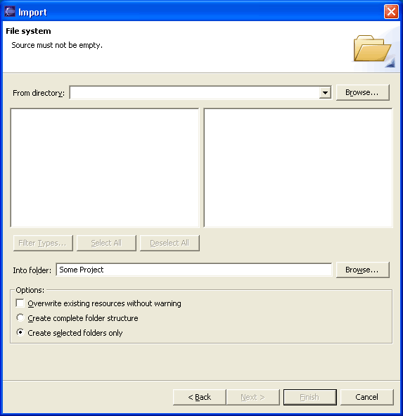 Import file system page