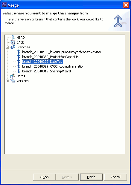 Merge dialog end state