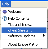 Accessing Cheat sheet via Help menu