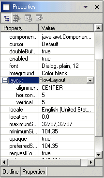 layout properties