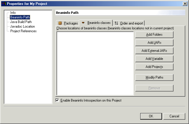 BeanInfo Path properties