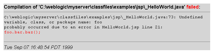 Error message screen shot