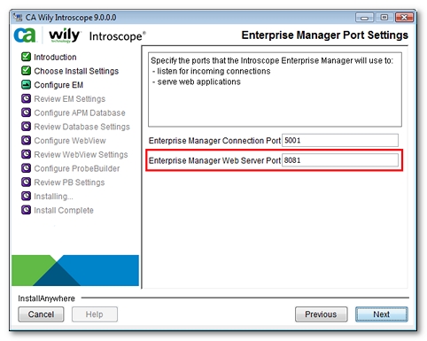 CA APM workstation