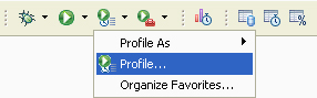 image of run profile menu command